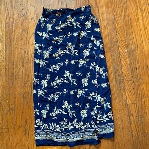 Vintage faux wrap midi skirt
